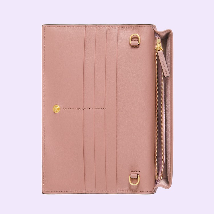 621892.EV48G.5808.013.100.0011.Light Gucci Horsebit 1955 crocodile wallet with chain